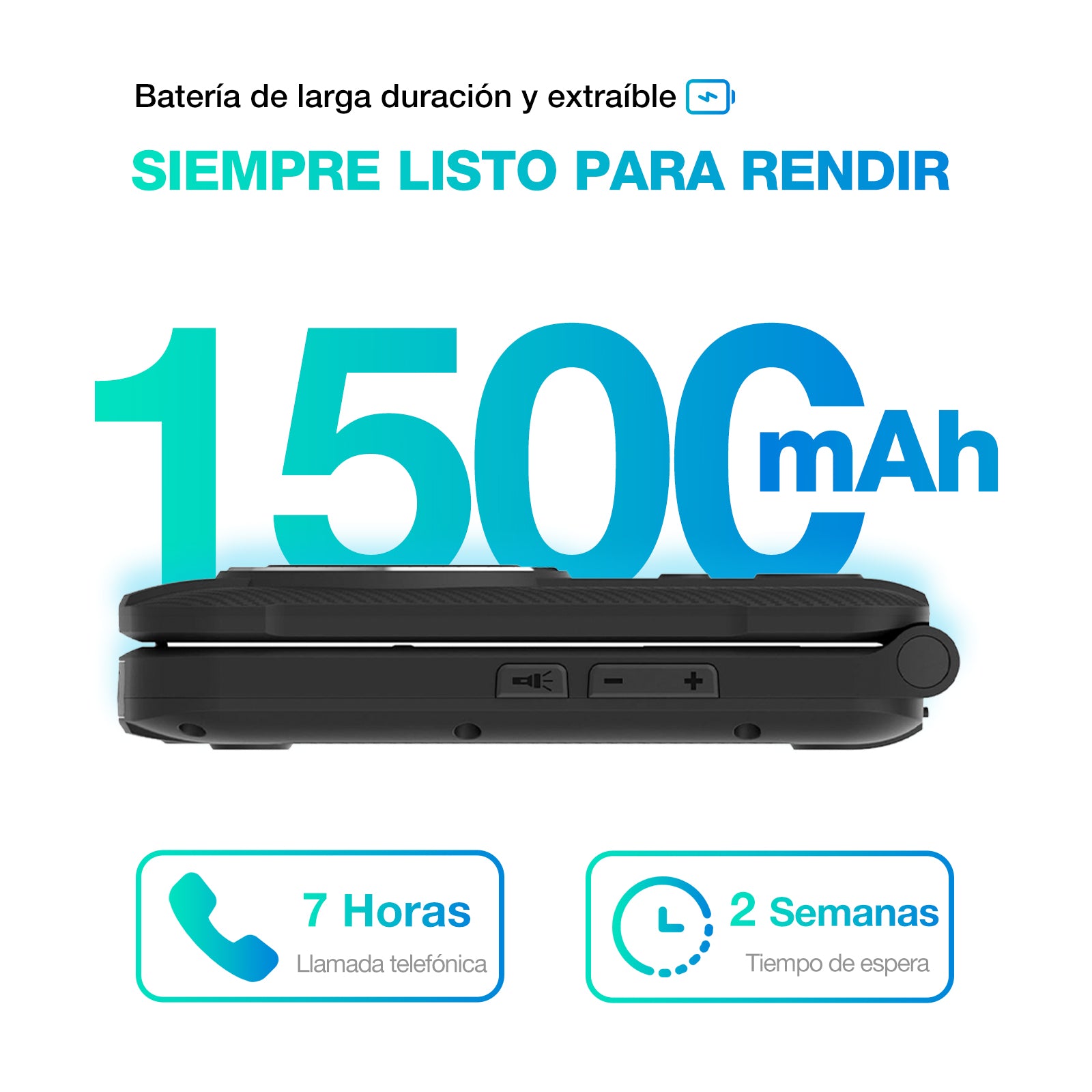 AGM M8 FLIP | Teléfono resistente 4G con tapa | Tecla de emergencia SOS | Llamada con un solo clic | Altavoz potente | Batería grande