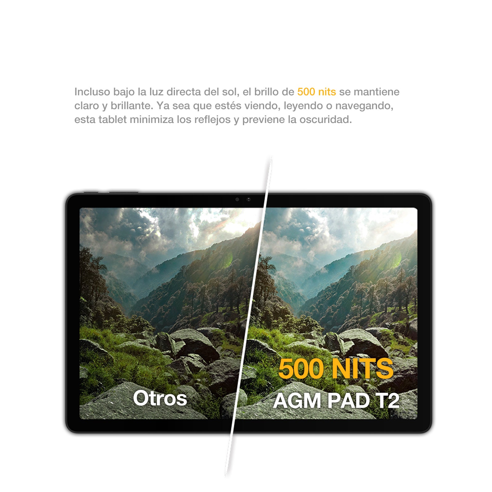 AGM PAD T2 | 500 Nits de brillo|11" FHD+|256GB|Procesador MTK G91|Android 14|Batería de 8000 mAh