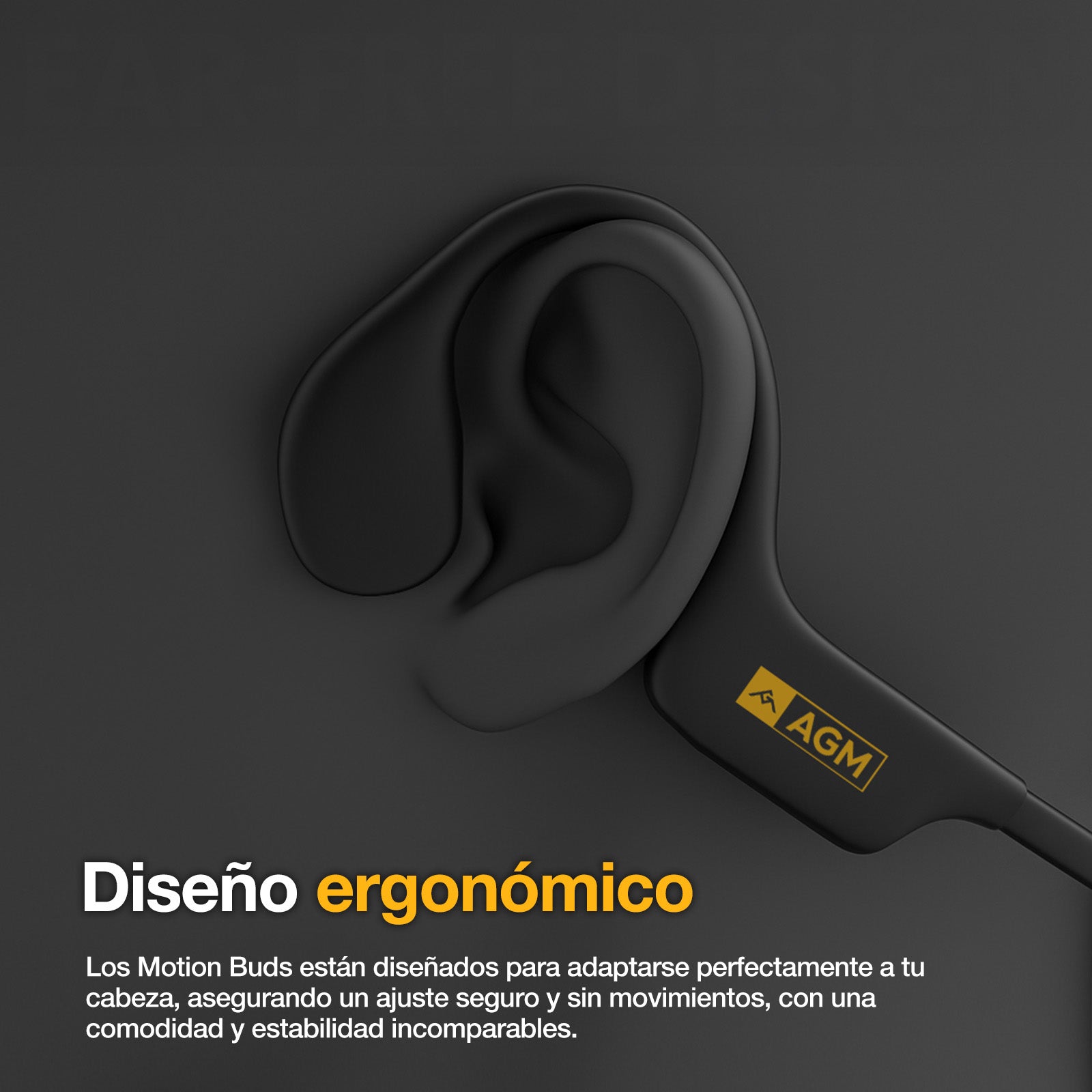 AGM Motion buds | IP68 Resistente al agua | Auriculares para entrenamiento de natación | Auriculares Bluetooth | Auriculares inalámbricos de conducción ósea