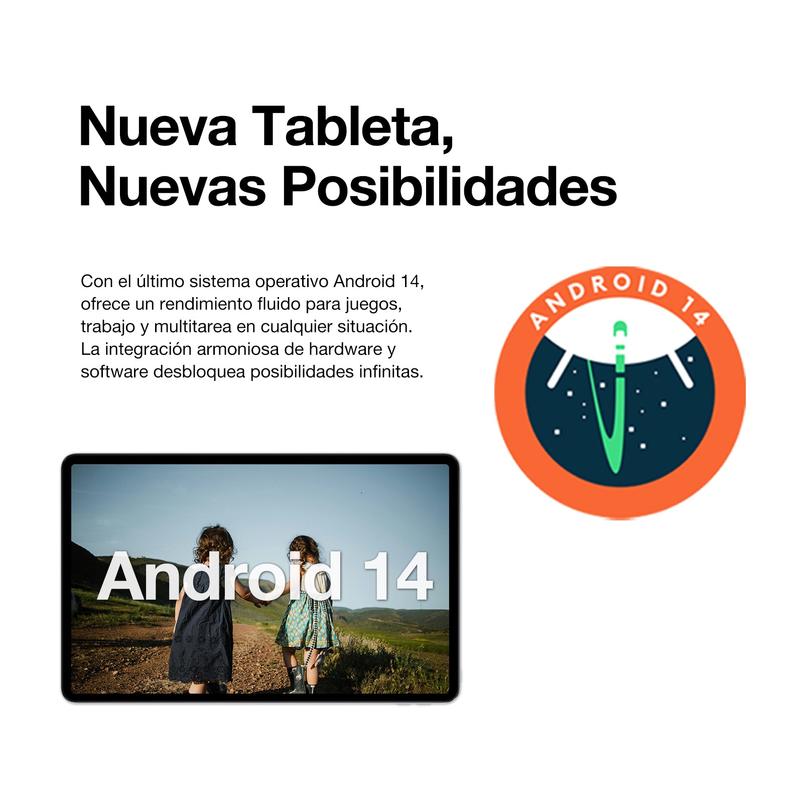 AGM PAD T1|Ultra ligero|Pantalla 11" FHD+|Procesador Octa-Core T606|Dual SIM 4G|Android 14|Batería de 7000 mAh