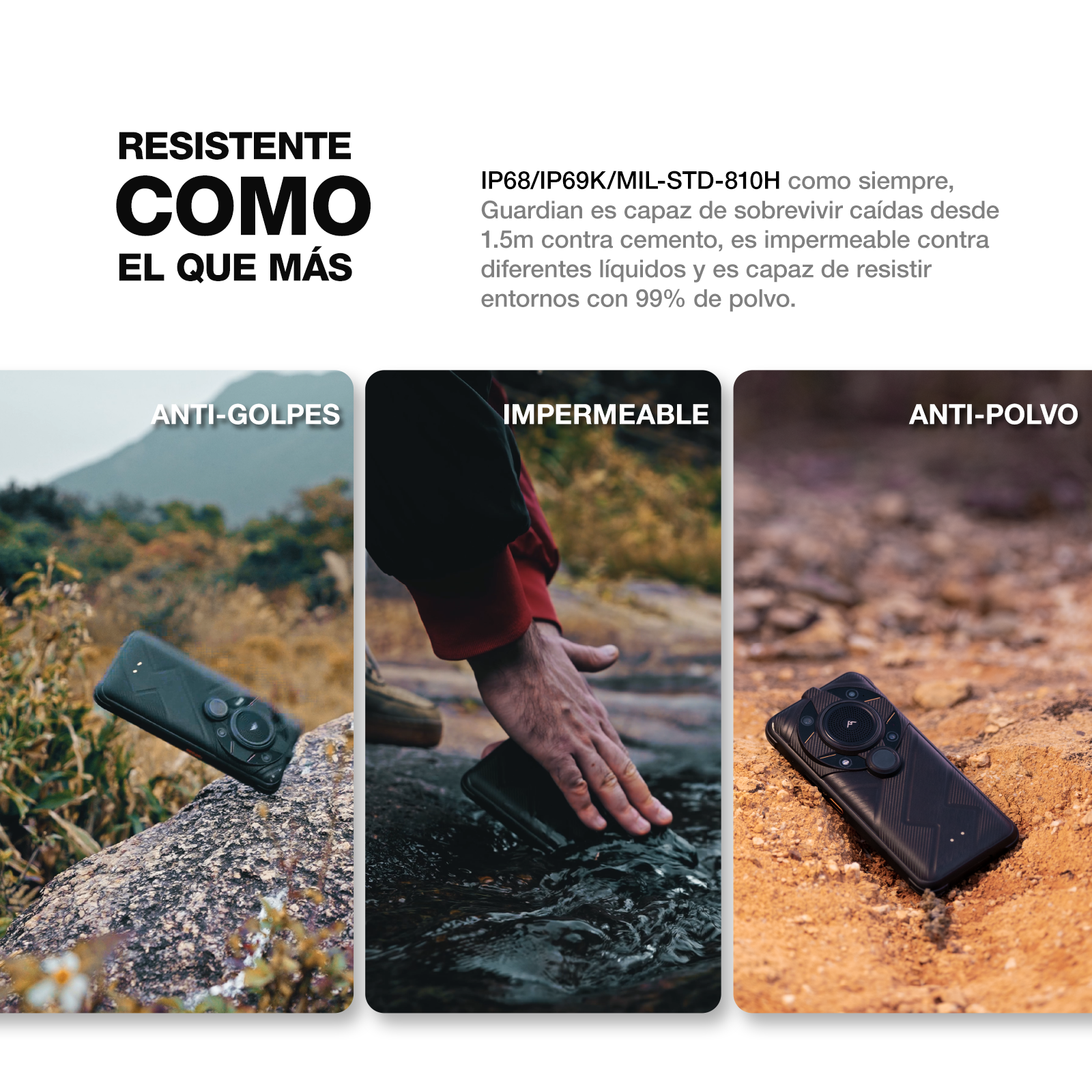 AGM G2 Guardian | Teléfono inteligente resistente desbloqueado 5G | Monóculo térmico de largo alcance : 500 m