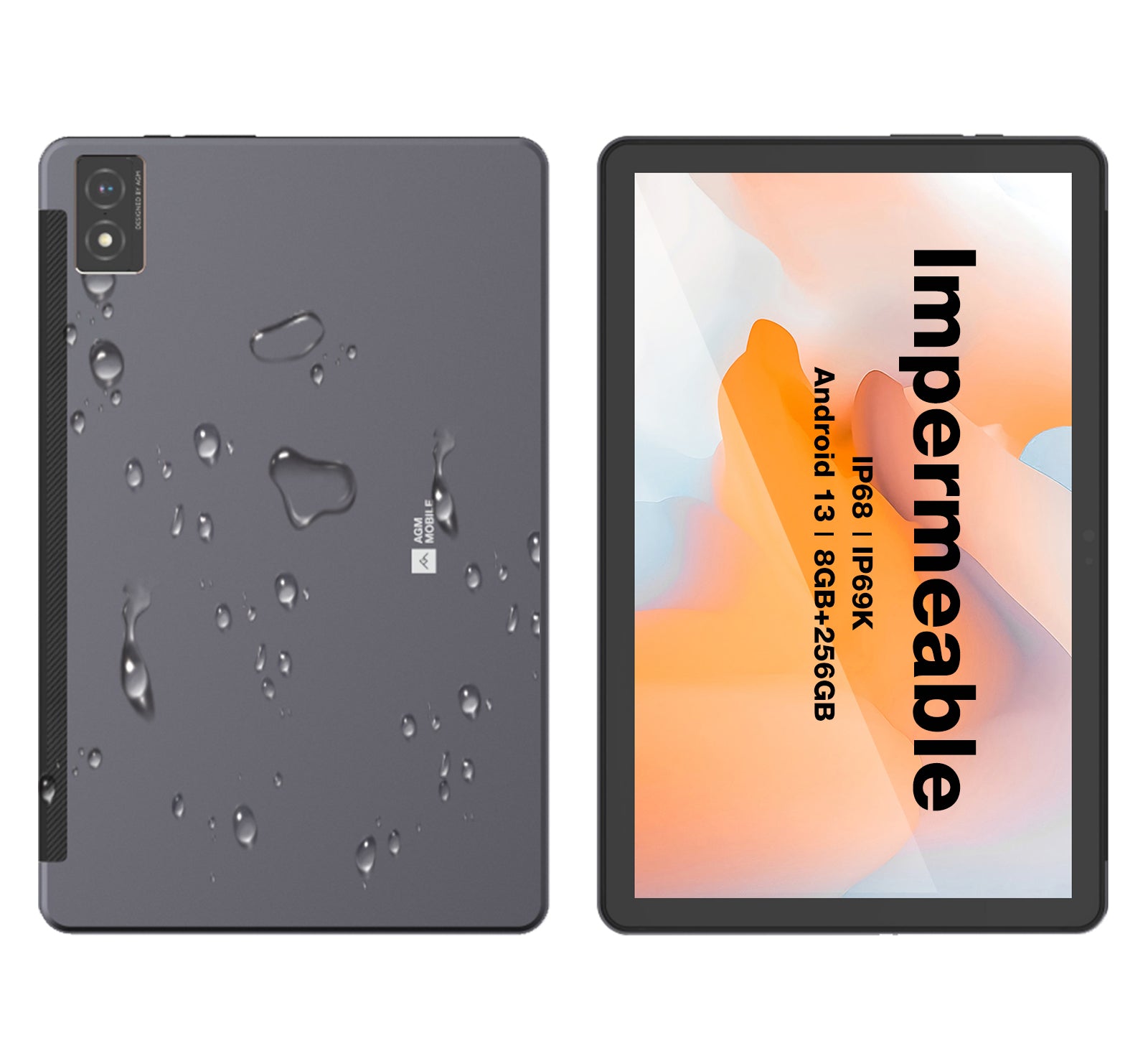 AGM PAD P1 | Tablet resistente 4G LTE | Potente chipset | Resistente al agua | Ligero | Gran pantalla 1200*2000 FHD | Batería grande | Android 13