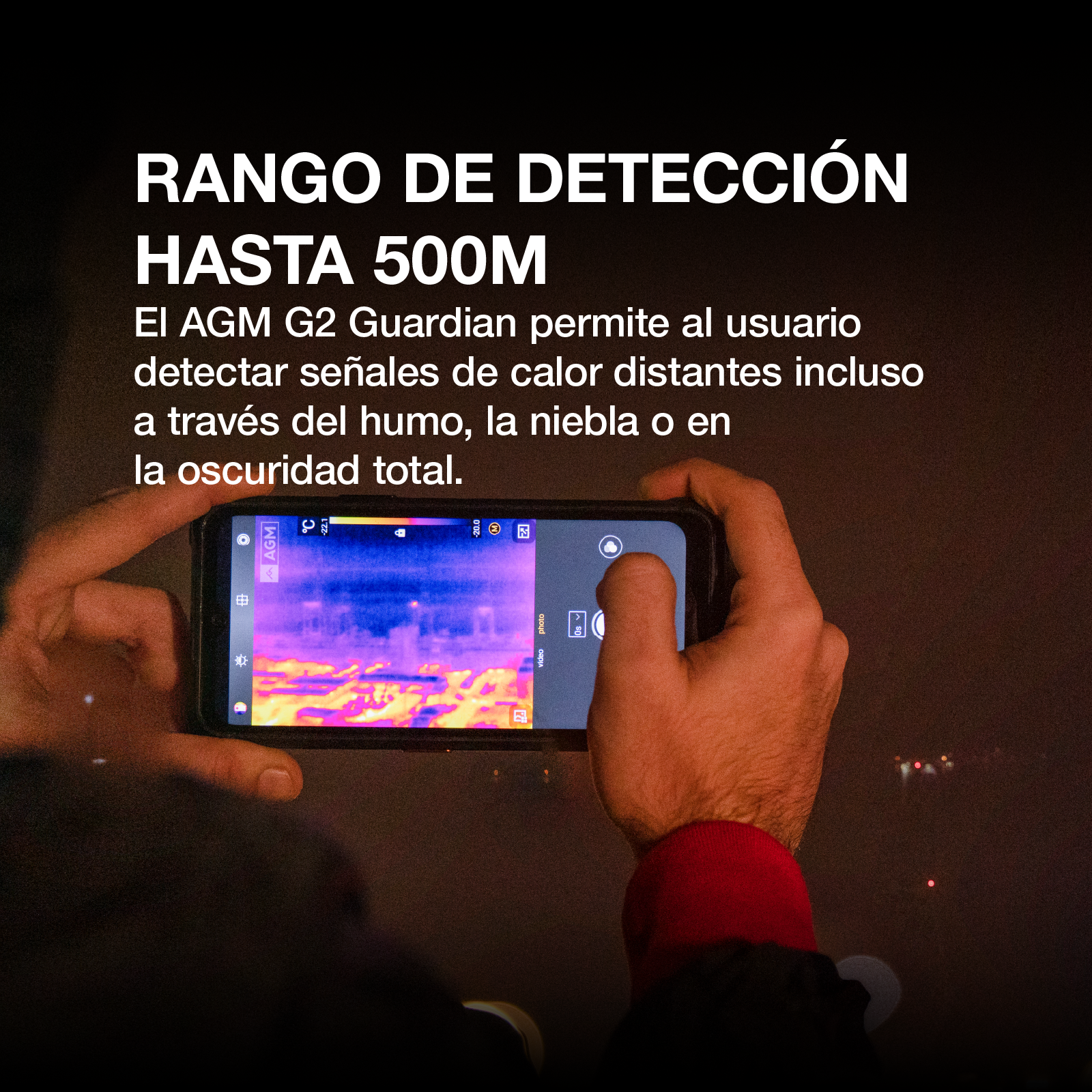 Guardián AGM G2 | Teléfono inteligente resistente desbloqueado 5G | Monóculo térmico de largo alcance : 500 m | android 12