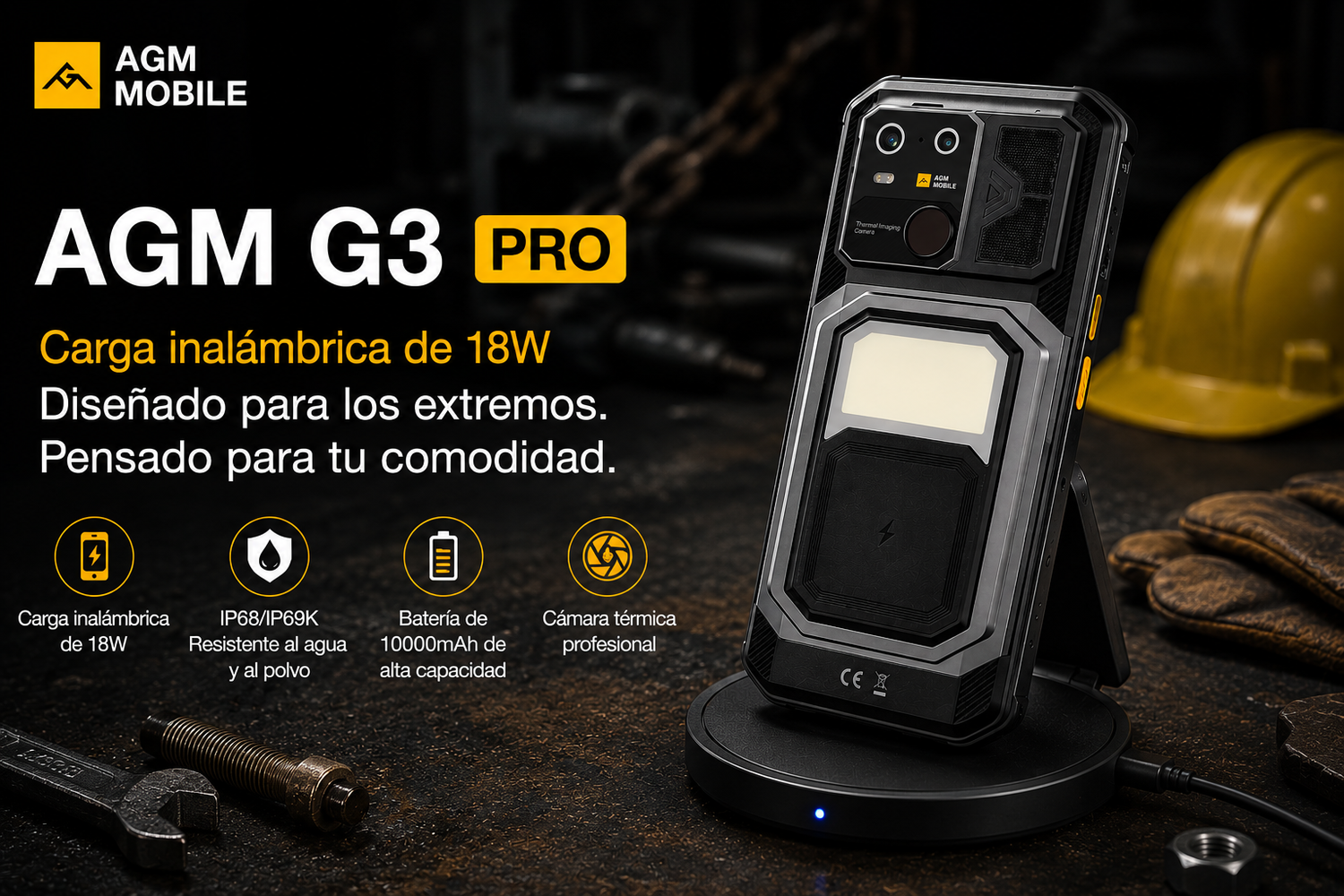 AGM G3 PRO revoluciona los smartphones rugerizados con carga inalámbrica de 18W