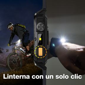 AGM Legion 3 | Smartwatch | Pantalla OLED | Batería de 500mAh | Llamadas por Bluetooth | Monitor de Frecuencia Cardíaca | Resistencia al Agua 5ATM | Linterna LED | Reloj Deportivo Robusto Cuadrado