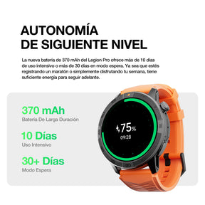 AGM Legion Pro | GPS | Mapas sin conexión | 5 ATM | Resistente al agua IP68 | 100+ modos deportivos | Smartwatch