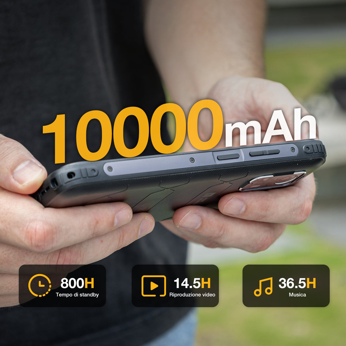 AGM H Max | Resistente | Batería de 10000 mAh | Ligero y Delgado | Pantalla de 90 Hz | Doble SIM 4G | Android 14