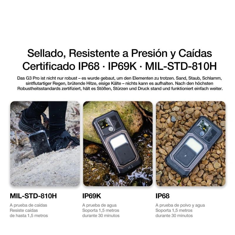 Preventa | AGM G3 PRO | Teléfono Inteligente Resistente con Cámara Térmica | 12GB+512GB | Batería 10000mAh | Pantalla 120Hz | MIL-STD-810H