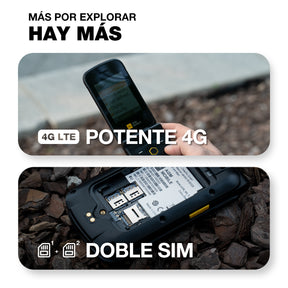 AGM M8 FLIP | Teléfono resistente 4G con tapa | Tecla de emergencia SOS | Llamada con un solo clic | Altavoz potente | Batería grande
