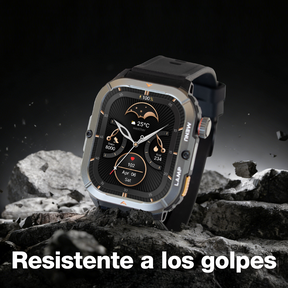 AGM Legion 3 | Smartwatch | Pantalla OLED | Batería de 500mAh | Llamadas por Bluetooth | Monitor de Frecuencia Cardíaca | Resistencia al Agua 5ATM | Linterna LED | Reloj Deportivo Robusto Cuadrado