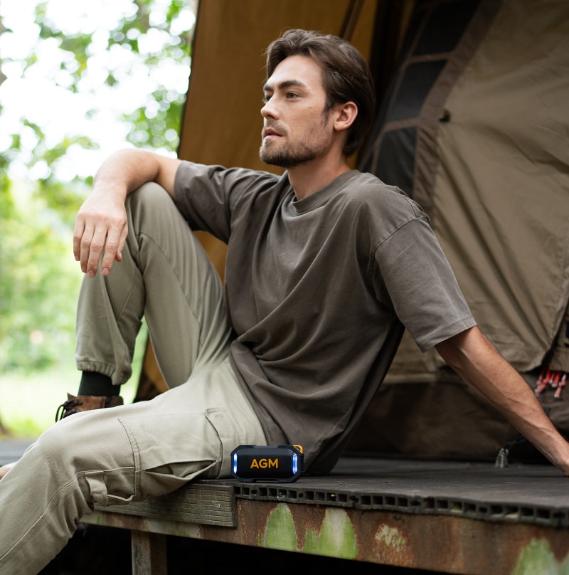 Preventa | Altavoz Bluetooth Magnético AGM MAG ROCK | Resistente al Agua IPX7 | Flotante | Sonido Potente 8W | Luces RGB para Fiestas