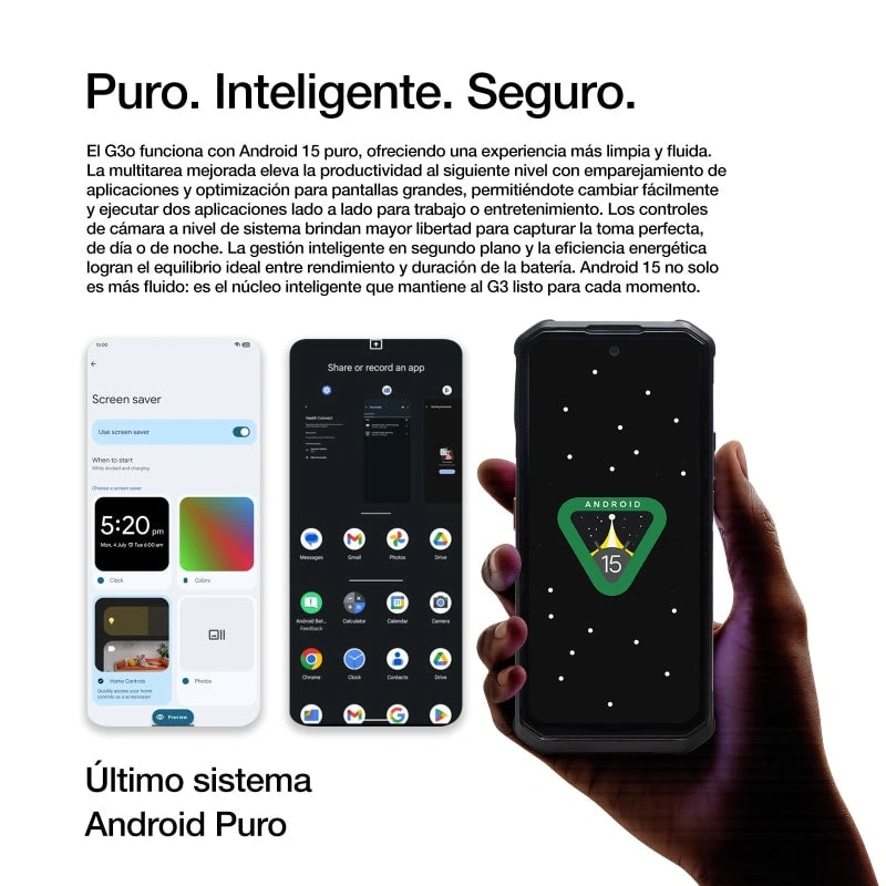 Preventa | AGM G3 | Teléfono Inteligente Resistente | 12GB+512GB | Batería 10000mAh | Cámara Frontal 50MP | Pantalla 120Hz | IP68 IP69K | Carga Inalámbrica