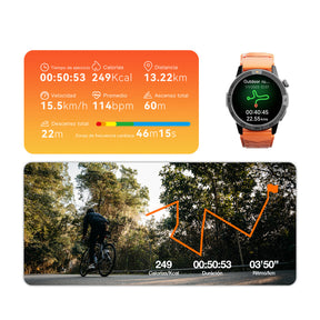 AGM Legion Pro | GPS | Mapas sin conexión | 5 ATM | Resistente al agua IP68 | 100+ modos deportivos | Smartwatch