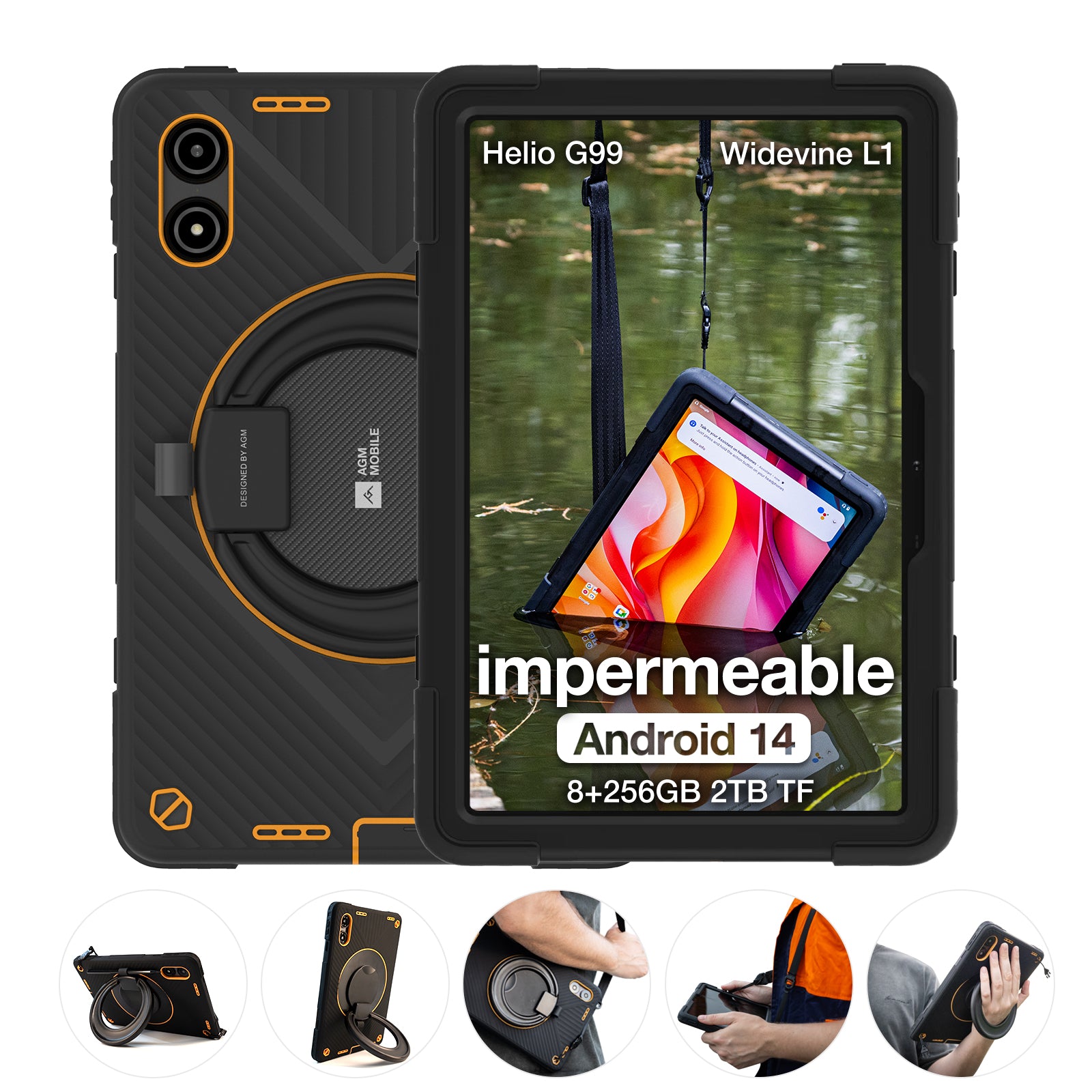 AGM PAD P2 Active | 4G LTE | Robusto | Carcasa Desmontable | Widevine L1 | Helio G99 | Android 14