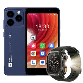 AGM Note N2 | Smartphone Android Compacto | 4,96" Smartphone de Bolsillo | Batería Extraíble | Android 16 Go