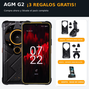AGM G2 | Teléfono inteligente resistente desbloqueado 5G | Potente conjunto de chips | Pantalla FHD+ de 6,58' y 120 Hz | Batería de 7000 mAh | Androide 12