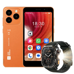 AGM Note N2 | Smartphone Android Compacto | 4,96" Smartphone de Bolsillo | Batería Extraíble | Android 16 Go