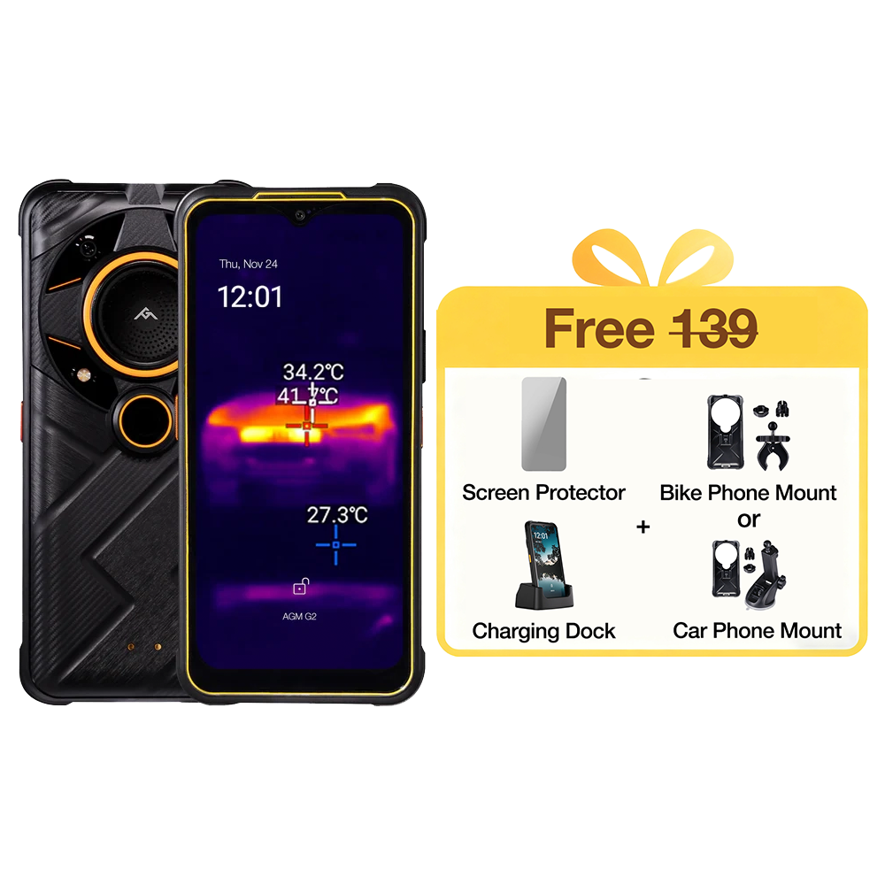 AGM G2 Pro | Smartphone Resistente Desbloqueado 5G | Cámara Térmica de Alta Calidad | Potente Chipset | Cámara Trasera de 108 MP | Almacén en Estados Unidos
