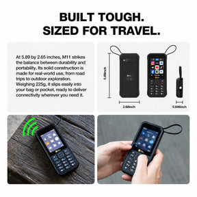 Preventa | AGM M11 | Teléfono MiFi 4G｜Hotspot Wi-Fi portátil｜Batería de 4000 mAh｜Resistente al agua IP68/IP69K｜Carga inversa por cable｜Radio FM｜Conector de 3,5 mm