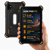 AGM PAD P3 | Tableta Robusta Compacta de 8.68″ | Helio G99 | IP68/IP69K | Resistente al Agua | Pantalla de 120Hz | eSIM | Android 16
